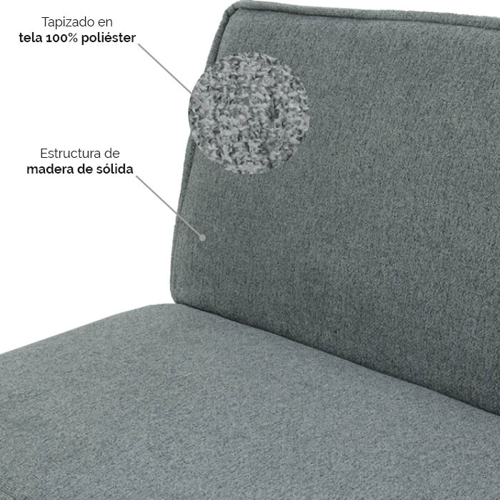 Futon Tela Gris Claro Wasik | Sofá Cama y Futones | salas